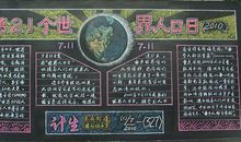 世界人口日黑板报（一）_20字