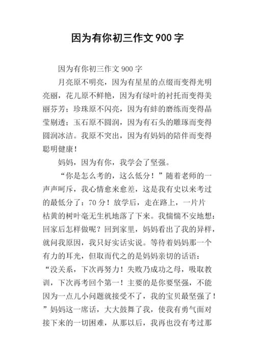 [2012年夏季论文]因为你_900字