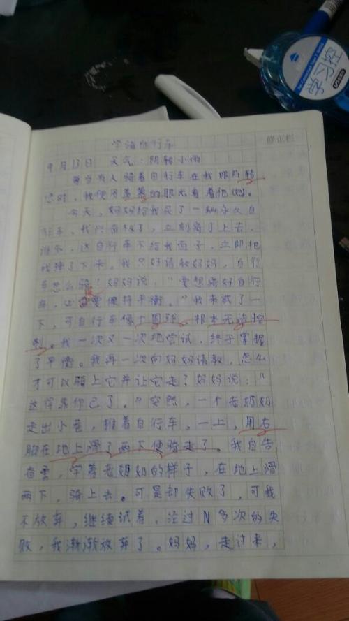 [2012年夏季论文]暑假生活：学习自行车_600字