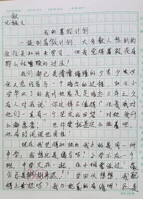 我的暑假计划_250字