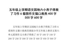 小燕子得救了_250字