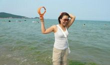 我们全家一起去青岛海边玩_450字