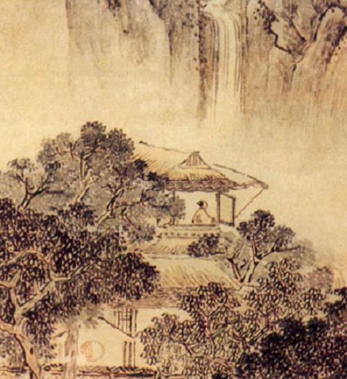 这只鸟飞到屋檐上，窗外的云。