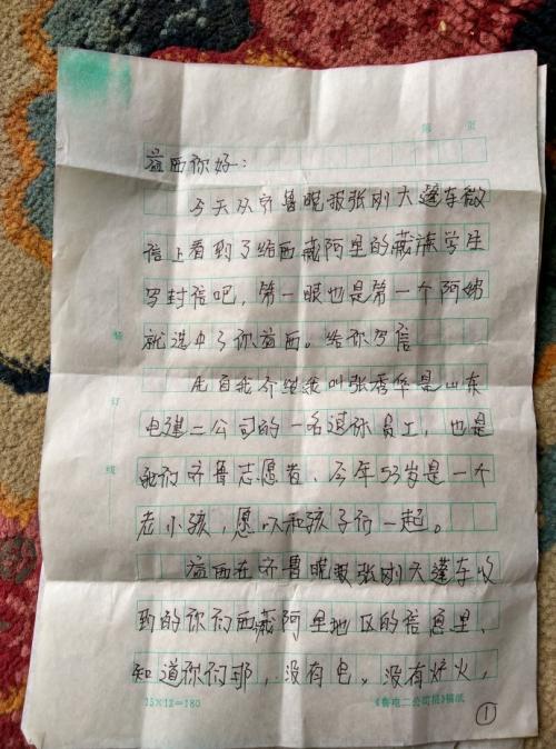 给阿姨的一封信_600字