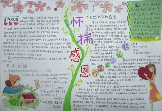 心脏感恩节手写报纸图片