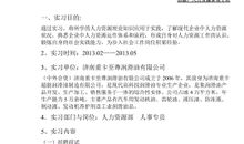 人力资源实习报告