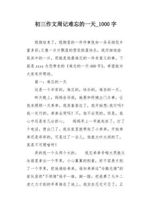 最难忘的东西_1000字