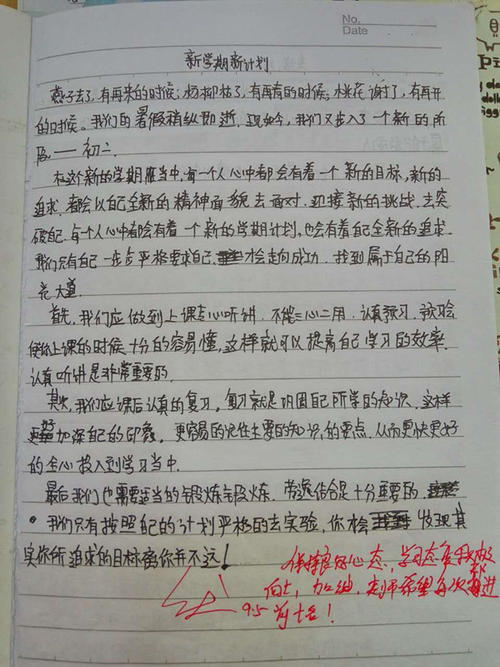 与新学期的组成：新学期计划_800字