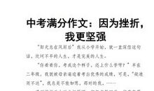 关于挫折的作文：挫折_900字