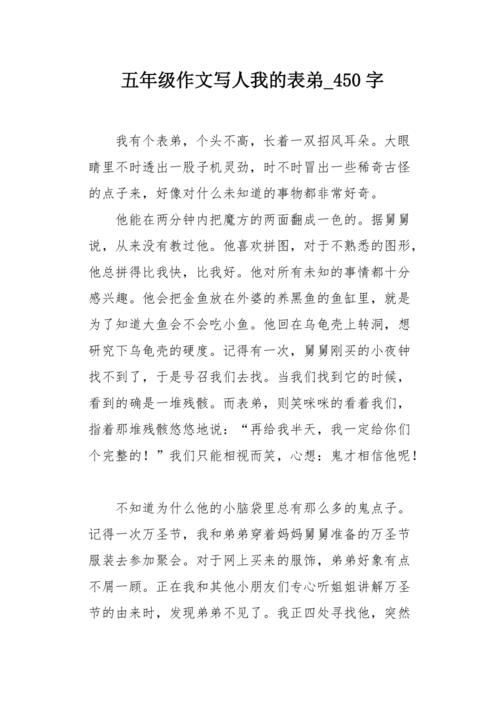 我的堂兄_450字