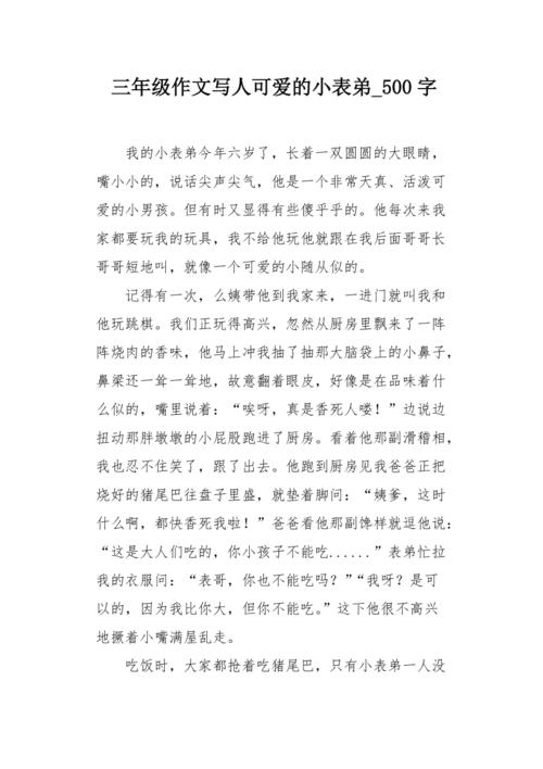 小表弟_350字