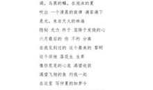 六月的歌唱_100字