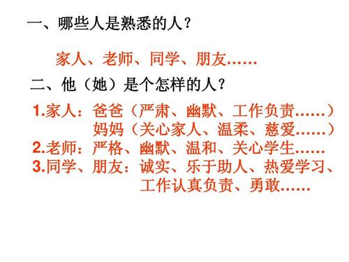 我熟悉人_250字
