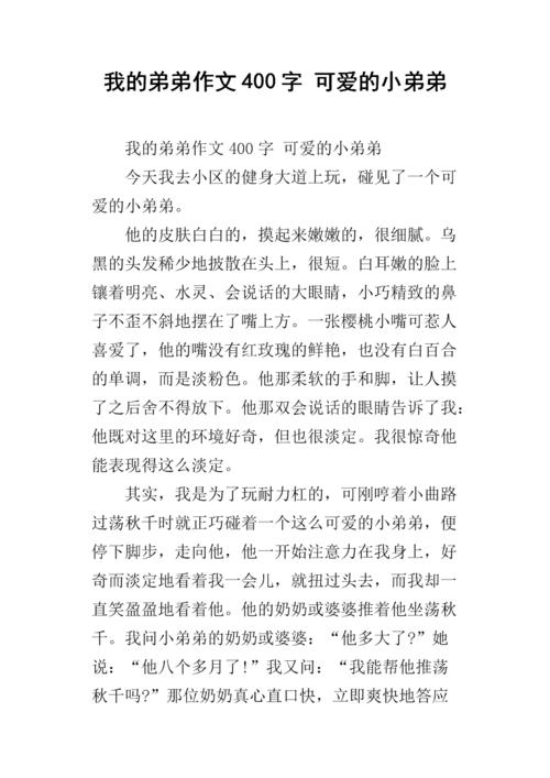 小弟弟_400字