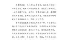 我熟悉的一个人_400字