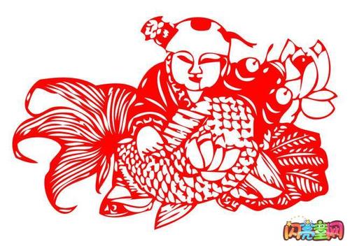 剪纸上的组成：传统文化纸切_450字