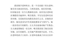 初三写人作文：我的老师_800字