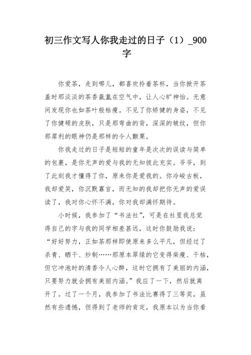 初级三个作家：那个人_900字