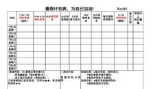 暑假计划表_300字