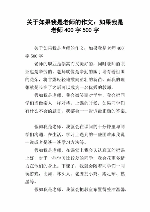 我的课外老师_500字
