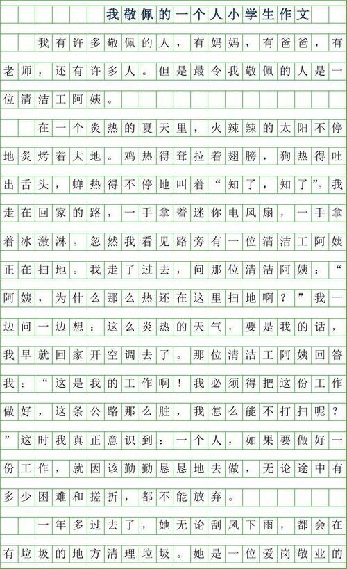一个钦佩我的人_1000字